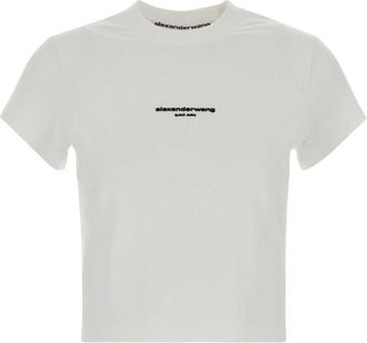 Alexander Wang White Logo Crew Neck T-Shirt