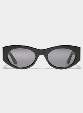 Quay Womens So What thick temple oval sunglasses