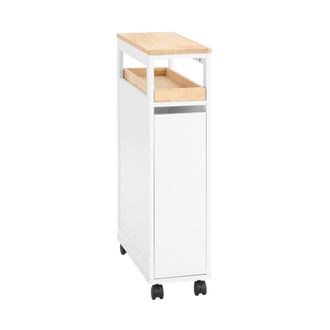 SoBuy Carro estrecho con 3 cajones blanco