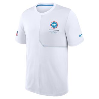 Nike Tennessee Titans Sideline Coach Nike Mens Dri-FIT NFL Top in White | 03B201WI9V-B8B