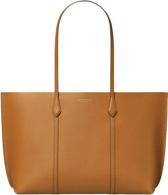 Tory Burch Bruine Leren Schoudertas Perry - Dames - Shoppers - Bruin - ONE Size - Leer - Tassen
