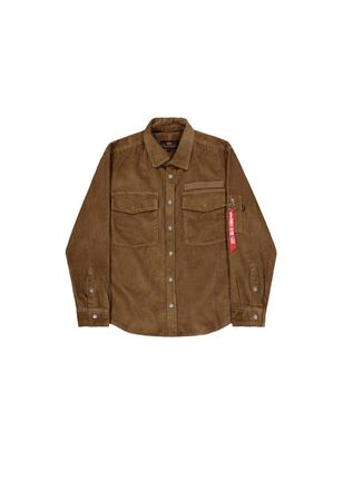 Alpha Industries Hemdjacke ALPHA INDUSTRIES Cord Overshirt, Herren, Gr. 3XL, beige (sand), Obermaterial: 100% Baumwolle, Jacken Hemdjacke