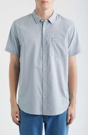 Rip Curl Classic Surf Ourtime Short Sleeve Cotton Button-Up Shirt in Faded Denim at Nordstrom, Size Xx-Large