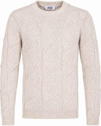 Alpha Studio Aran Crew Neck Sweater