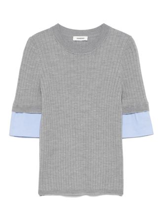 Sandro layered T-shirt - Grey