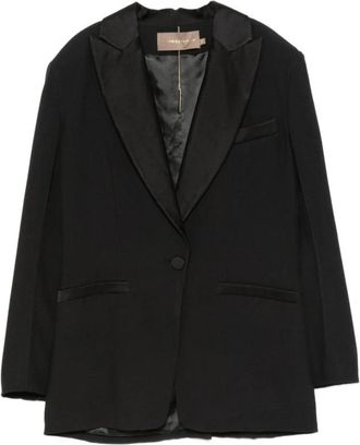 Simona Corsellini Giacca Classica - Dames - Blazers - Zwart - M - Jassen