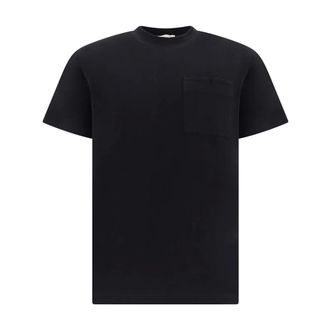 Valentino Garavani T-Shirts, male, Black, Size: XL Signature Vlogo Cotton T-Shirt