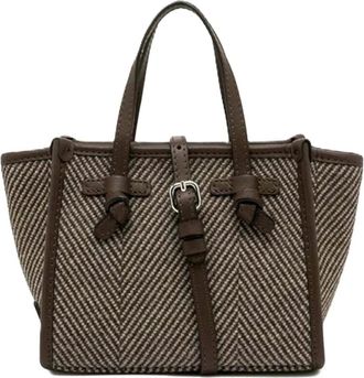Gianni Chiarini Marcella Leren Tas Cm-Pl - Dames - Tassen - Bruin - Maat: ONE Size Zijde