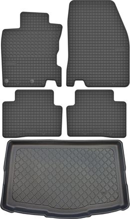 OEM Juego De Alfombrillas De Goma Para Coche Y Alfombrilla Para Maletero Para Nissan Qashqai Ii J11 Crossover (fechas: 02.2014-2021)