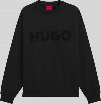 HUGO BOSS Oversized Sweatshirt aus reiner Baumwolle Modell DINEX in Black, Gr&ouml;&szlig;e XXL
