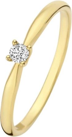 Isabel Bernard Accessoires, Dames, Geel, 48 MM, De la Paix Celesse Ring met Diamant