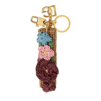 Dolce & Gabbana Keyrings, female, Multicolor, Size: ONE SIZE Crochet Raffia Keychain
