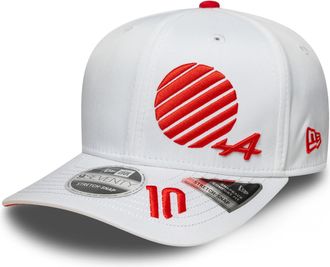 New Era Alpine F1 Team, Official 2025 Collection, Pierre Gasly Drivers Japan Suzuka Special Edition Baseball Cap, White, Red, Adjustable