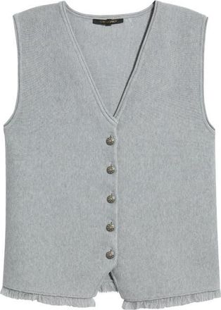 Kobi Halperin Anya Cotton Blend Knit Vest in Light Grey at Nordstrom, Size X-Small