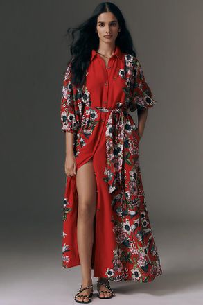 Maeve The Mona Linen Shirt Dress by Maeve