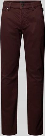 Bugatti Modern Fit Hose im 5-Pocket-Design in Bordeaux, Gr&ouml;&szlig;e 34/30