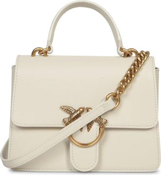 Pinko Love Birds Wit Leren Tas - Dames - Handtassen - Wit - ONE Size - Leer - Tassen