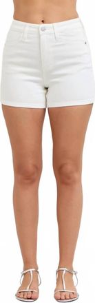 Judy Blue High Waisted Slim Shorts In White