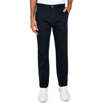 Brooklyn Brigade Slim Fit Solid Cotton Stretch Utility Pants in Black at Nordstrom, Size 36