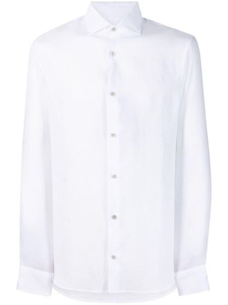Moorer Sorrento-SA linen shirt - men - Linen/Flax - 48 - White