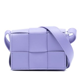 Bottega Veneta Cassette Schoudertas Geweven Leer