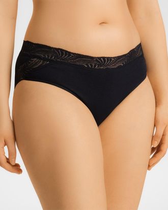 Hanro Cotton Delight Lace-Trim High-Cut Briefs