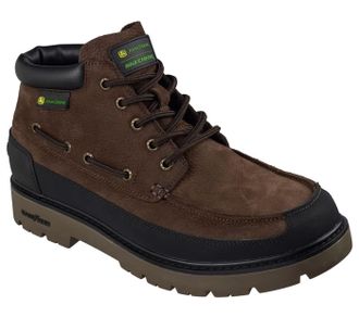 Skechers Mens Caldwell Cutler Ankle Boot, Chocolate Leather/Synthetic, 11 UK