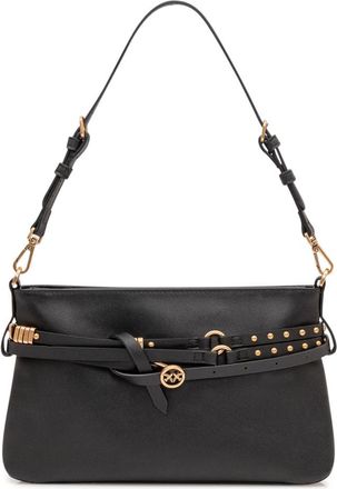 Pinko Black Logo Small Shoulder Bag
