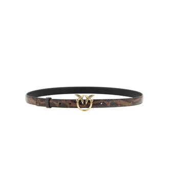 Pinko Brown Black Animal Print Belt