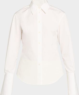 Lafayette 148 New York Button-Down Cotton Shirt