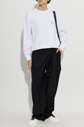 Dolce & Gabbana Sweatshirt With Logo Patch, Mens, White