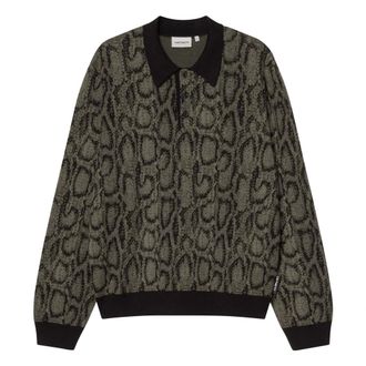 Carhartt Work in Progress LS Snake Polo - male - Carhartt Wip - Polo Shirts - Black - XL - Tops