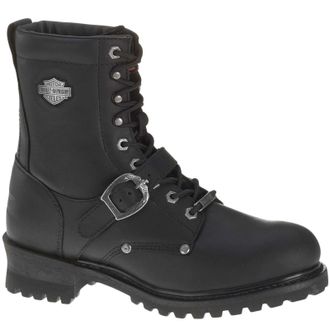 Harley-Davidson Harley Davidson Faded Glory Full grain leather Mens Ankle Boots - Black - Size:UK 10.5