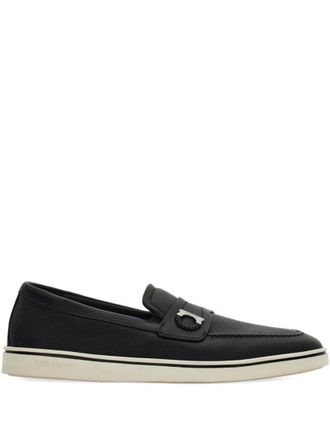 Ferragamo Black Leather Loafers