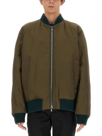 Burberry Green Reversible Bomber Jacket