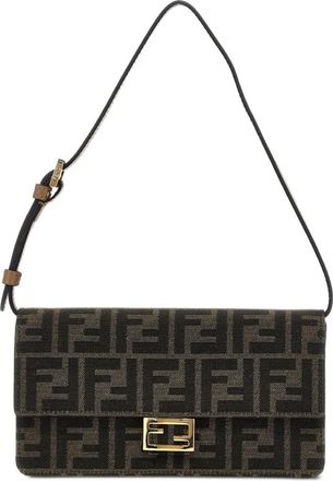 Fendi Portafoglio FF Baguette jacquard - Marrone