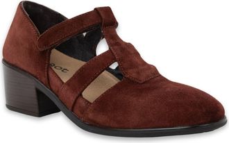 Naot Authentic T-Strap Pump in Cabernet Suede at Nordstrom, Size 10Us