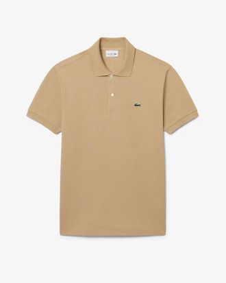 Lacoste Mens Polo Shirt Beige Cotton - Size Small