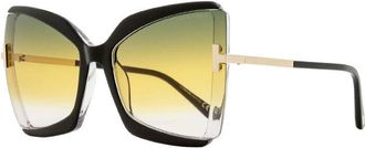 Tom Ford FT0766 57G Rose Champagne with Rose Gold/Gradient Brown Silver Flash