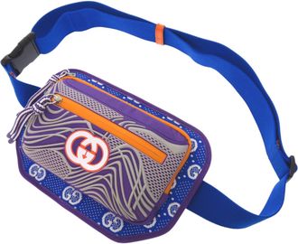 Gucci Blue Orange Purple Nylon Rubber Fanny Pack (Pre-Owned)