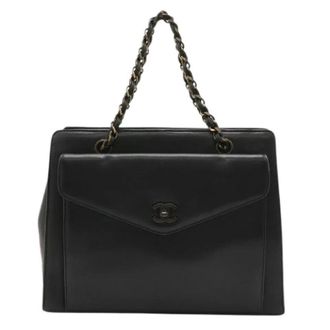 Chanel Pre-owned Vintage Tote Bag - Dames - Pre-owned - Zwart - Maat: ONE Size Leer