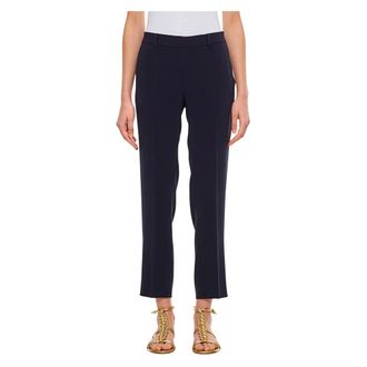 Alberto Biani Broeken, Dames, Blauw, XS, Leer, Cady Pants