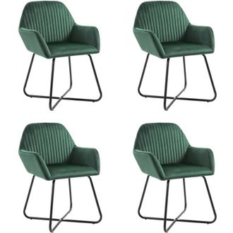 vidaXL Vidaxl - Sillas De Comedor 4 Unidades Terciopelo Verde