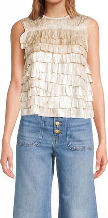 Ulla Johnson Quinn Layered Sleveless Top In Opal