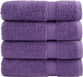 vidaXL Toallas De Mano Solund 4 Unidades Morado 50x100 Cm 600 Gsm Vidaxl