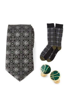 Cufflinks Inc. Doctor Strange Silk Tie, Crew Socks & Cuff Links Set in Black at Nordstrom