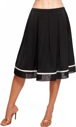 Ramy Brook Alta Pleated Midi Skirt In Black