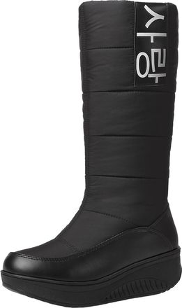 Generic Women Winter Snow Boots Warm Mid Calf Boots Anti-Slip Comfortable Lightweight Platform Down Cotton Shoes (6.5)