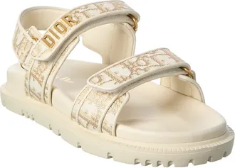 Dior Dioract Oblique Canvas & Leather Sandal