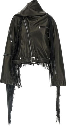 Rick Owens cropped Scarf Flight Jacket